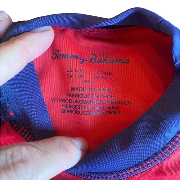 Tommy Bahama Kids Toddler Boy Patriotic Swim Top and Swim Trunks - Picture 5 of 7